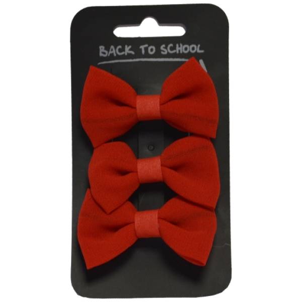 PACK BOWS X 3, Hair Accessories in Popular School Colours