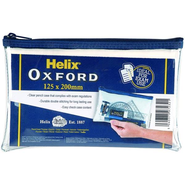 OXFORD CLEAR PENCIL CASE, Stationery, Oxford Range