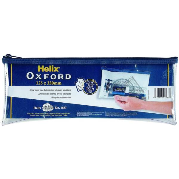 OXFORD CLEAR PENCIL CASE, Stationery, Oxford Range
