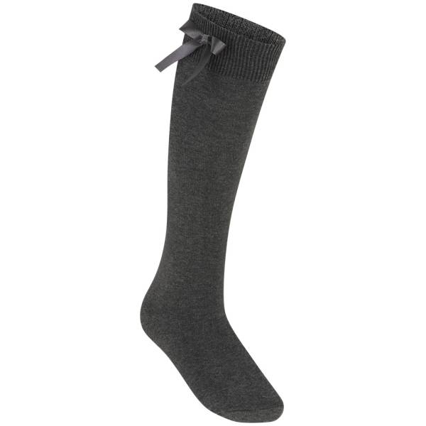 ZECO KNEE HIGH SOCKS WITH BOW, Socks, Tights, Nightwear & Underwear, Socks Knee High