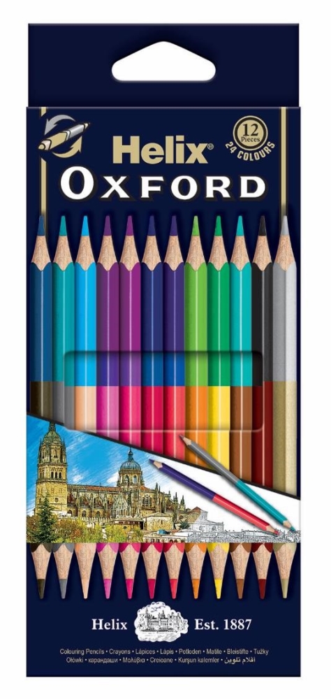 DUO COLOURING PENCILS X12, Stationery, Oxford Range