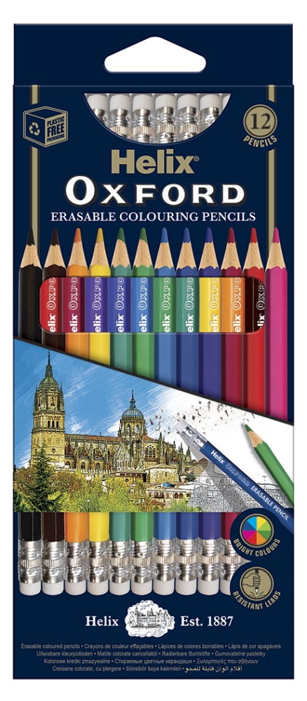 OXFORD ERASABLE COLOUR PENCILS, Oxford Range, Stationery