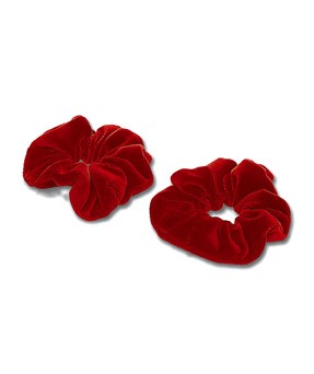 VELVET SCRUNCHIE X2, Hair Accessories in Popular School Colours
