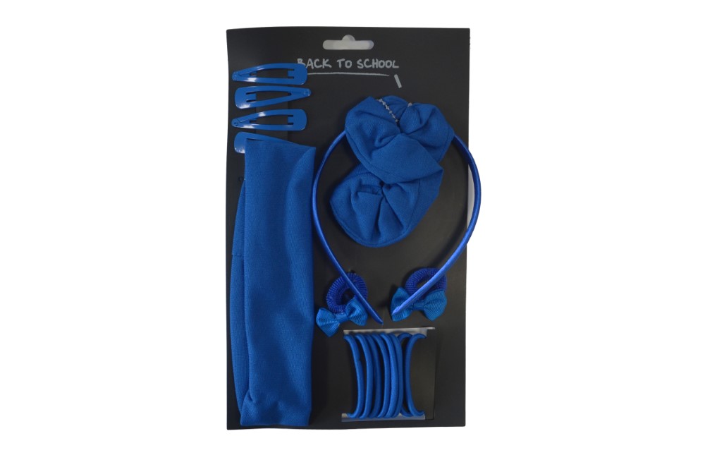 LARGE SCHOOL HAIR SET, Hair Accessories in Popular School Colours