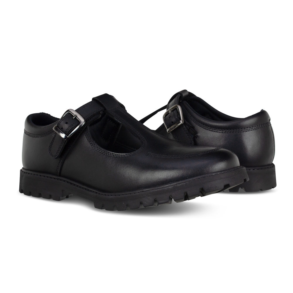 EMILY LEATHER SCHOOL SHOE, Girls School Shoes