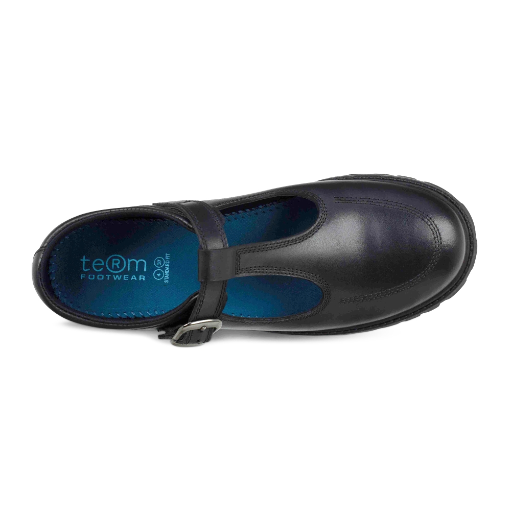 EMILY LEATHER SCHOOL SHOE, Girls School Shoes